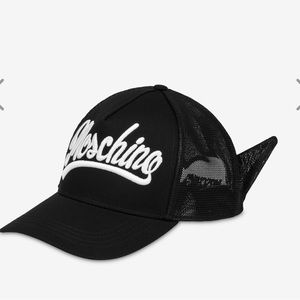 Moschino Embroidered Logo Hat With Ear Detail